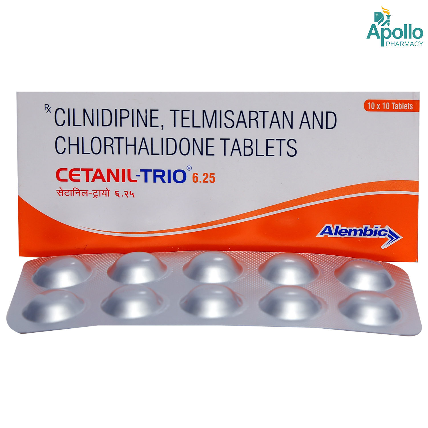 Cetanil Trio 6.25 Tablet 10's, Pack of 10 Cetanil Trio 6.25 Tablet 10's, Pack of 10