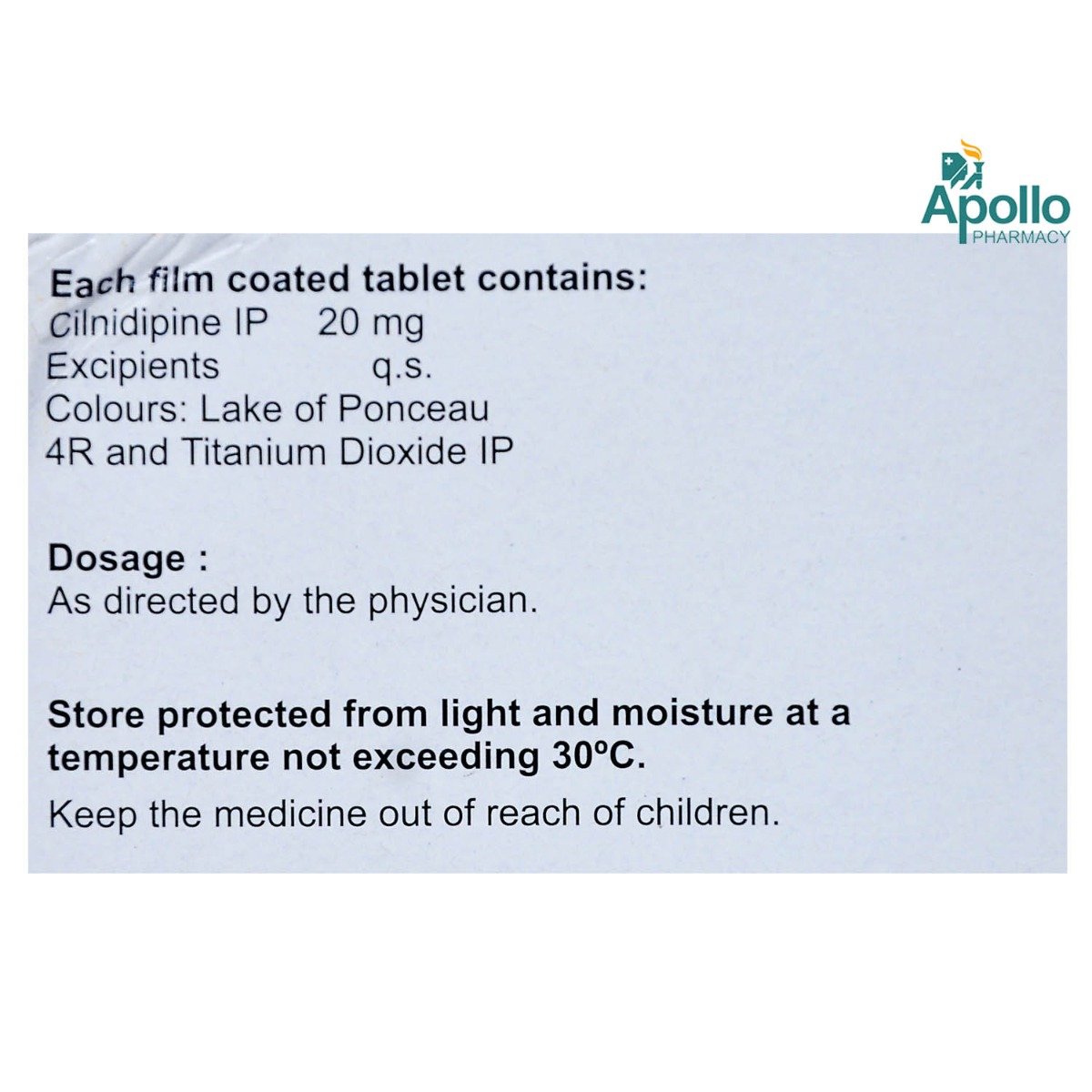 Cetanil 20 mg Tablet 15's, Pack of 15 TABLETS Cetanil 20 mg Tablet 15's, Pack of 15 TABLETS