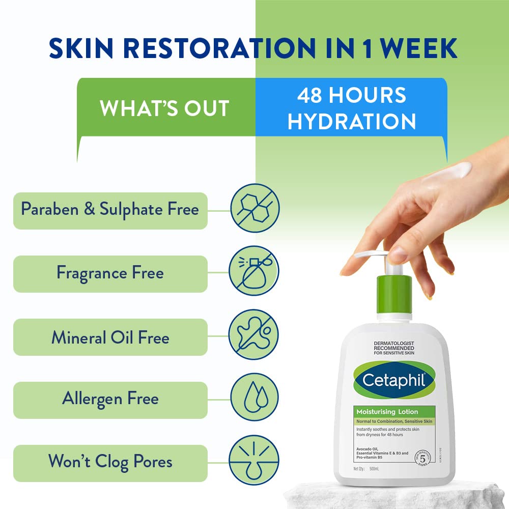 Cetaphil Moisturising Lotion, 500 ml, Pack of 1 Cetaphil Moisturising Lotion, 500 ml, Pack of 1