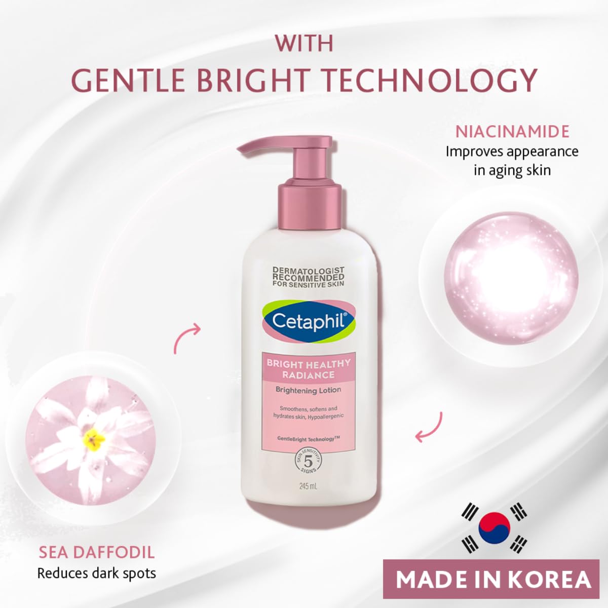 Cetaphil Brightening Lotion 245 ml | Gentle Bright Technology With Natural Sea Daffodil Extract, Niacinamide | Hydrates Skin | Even Out Skin Tone | Non Sticky | For Sensitive Skin, Pack of 1 Cetaphil Brightening Lotion 245 ml | Gentle Bright Technology With Natural Sea Daffodil Extract, Niacinamide | Hydrates Skin | Even Out Skin Tone | Non Sticky | For Sensitive Skin, Pack of 1