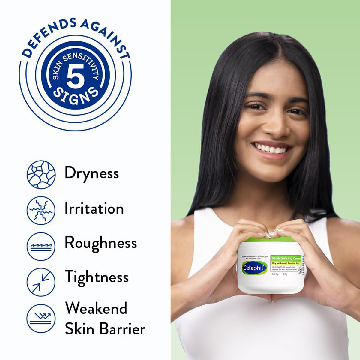 Cetaphil Moisturising Cream 450 gm | Almond Oil, Vitamin E | Hydrates Skin for 48 hrs | For Dry To Normal, Sensitive Skin, Pack of 1 Cetaphil Moisturising Cream 450 gm | Almond Oil, Vitamin E | Hydrates Skin for 48 hrs | For Dry To Normal, Sensitive Skin, Pack of 1