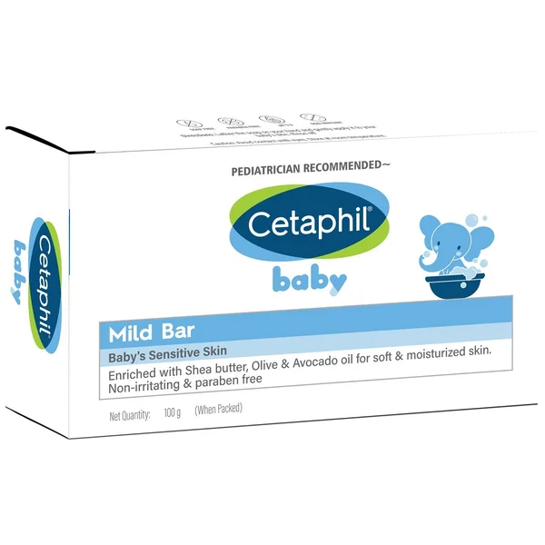 Cetaphil Baby Mild Bar, 4x100 gm, Pack of 1