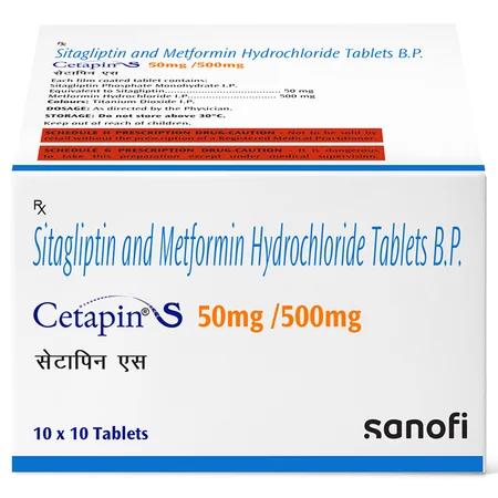 Cetapin S 50 mg/500 mg Tablet 10's