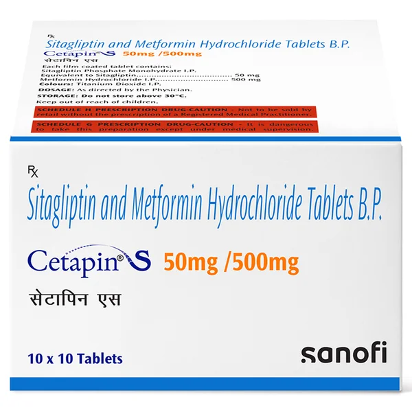 Cetapin S 50 mg/500 mg Tablet 10's
