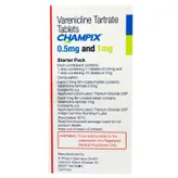 Champix 0.5mg and 1mg Tablet Combipack 25's, Pack of 1 TABLET