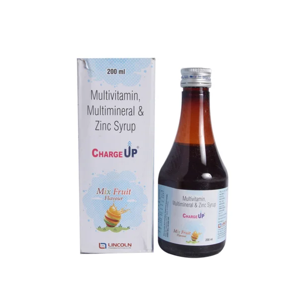 Charge UP Mix Fruit Flavour Syrup 200 ml, Pack of 1 Syrup