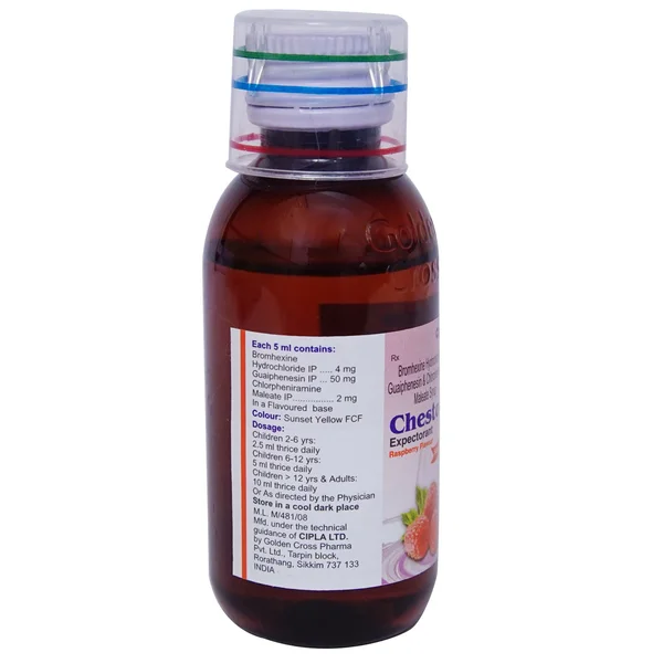Cheston Sugar Free Raspberry Expectorant 60 ml