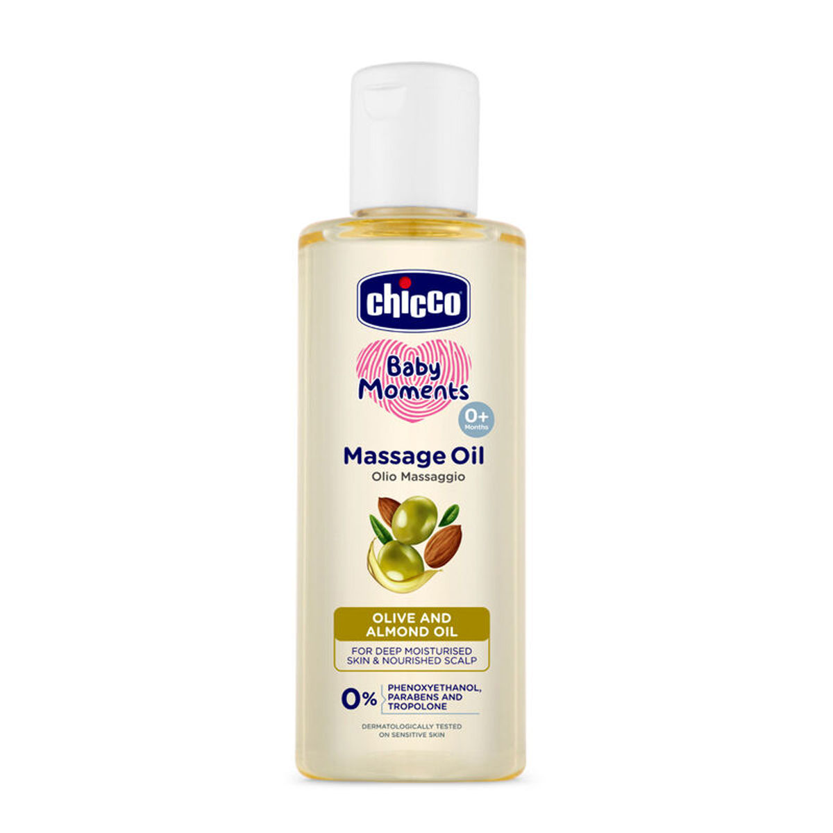 Chicco Baby Moments Massage Oil, 200 ml, Pack of 1 
