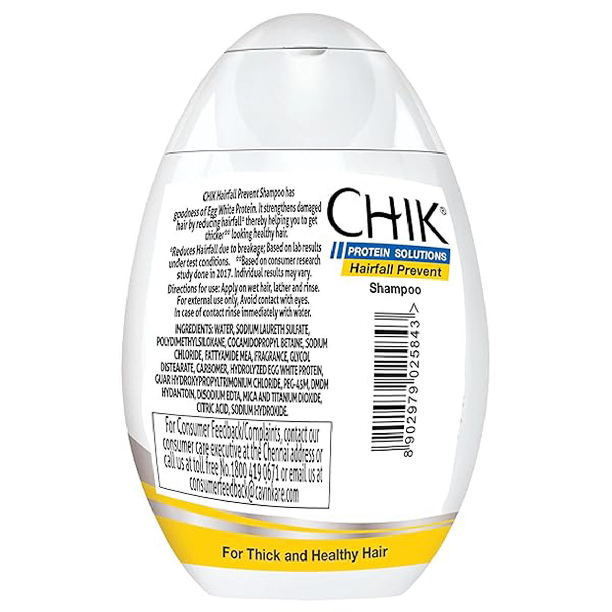 Chik Hairfall Prevent Egg White Protein Shampoo, 80 ml, Pack of 1 Chik Hairfall Prevent Egg White Protein Shampoo, 80 ml, Pack of 1