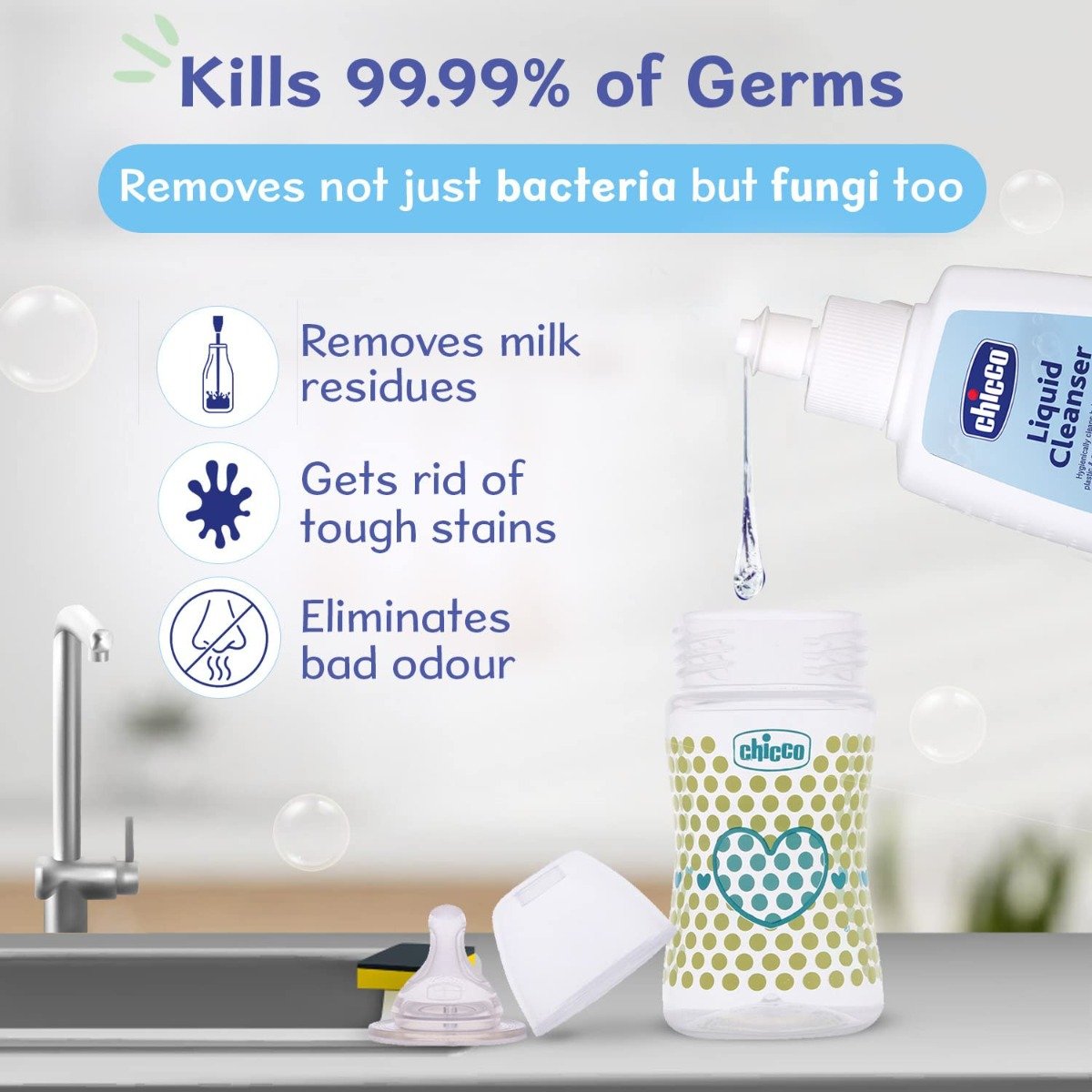 Chicco Liquid Cleanser, 200 ml, Pack of 1 Chicco Liquid Cleanser, 200 ml, Pack of 1