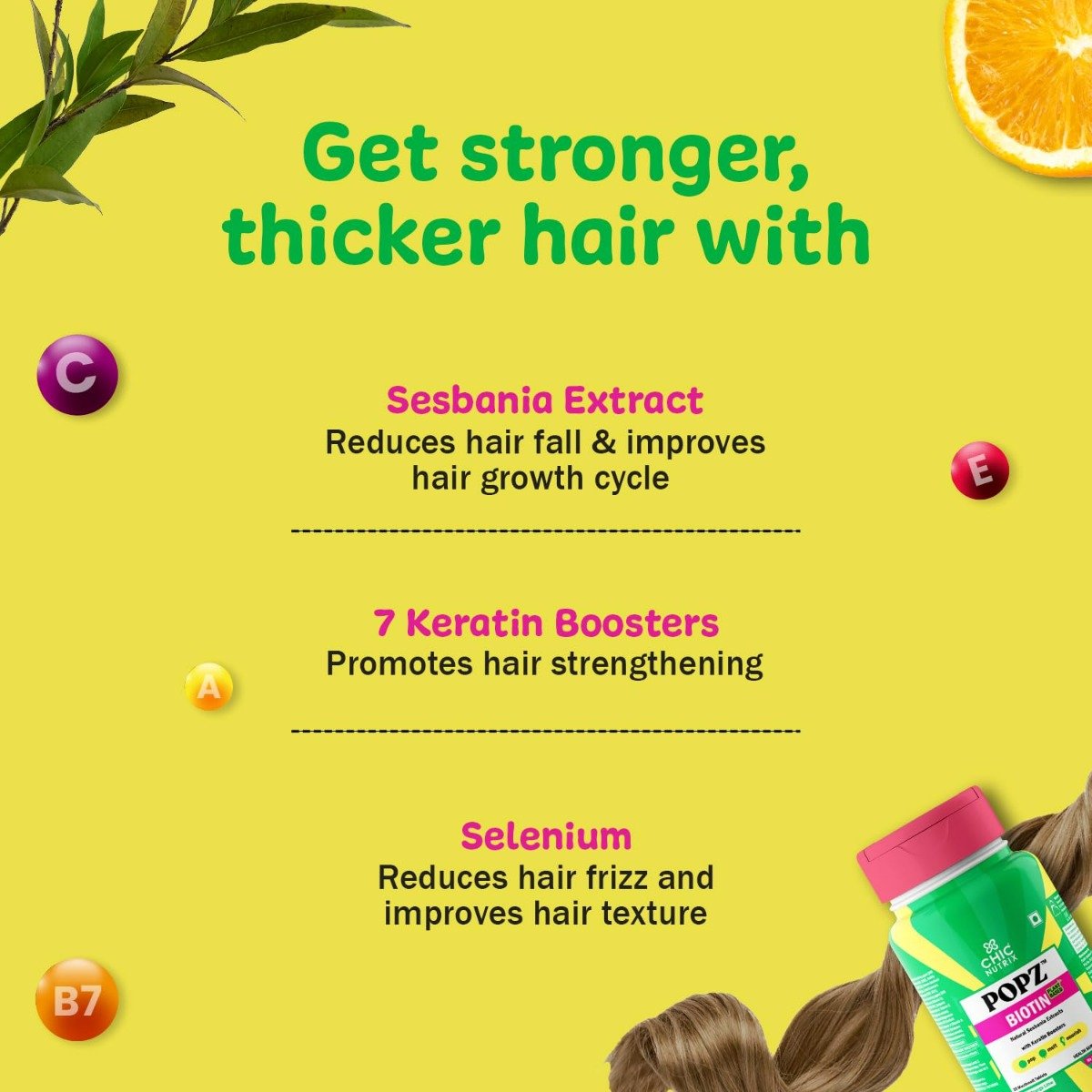 Chicnutrix Popz Biotin 10000 mcg, 30 Tablets, Pack of 1 Chicnutrix Popz Biotin 10000 mcg, 30 Tablets, Pack of 1