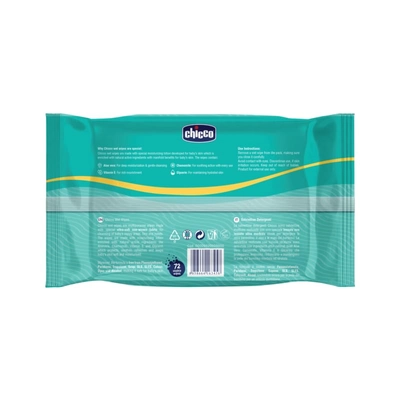 Chicco Soft &amp; Moisturizing Wet Wipes, 72 Count, Pack of 1