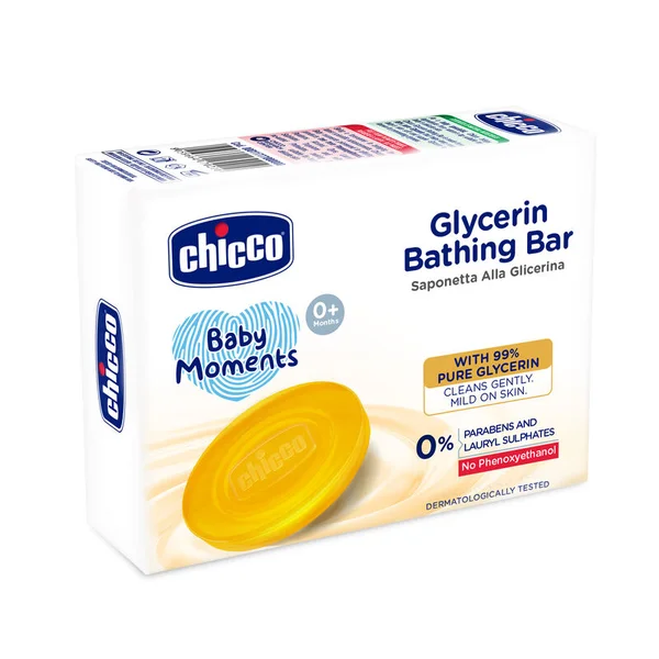 Chicco Baby Moments Glycerin Bathing Bar, 75 gm, Pack of 1