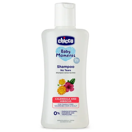 Chicco Baby Moments Calendula & Hibiscus No Tears Shampoo, 100 ml