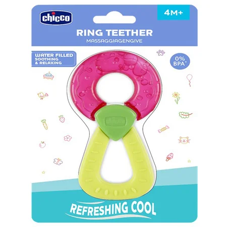 Chicco Ring Water Filled Teether Pink 4+ Months, 1 Count