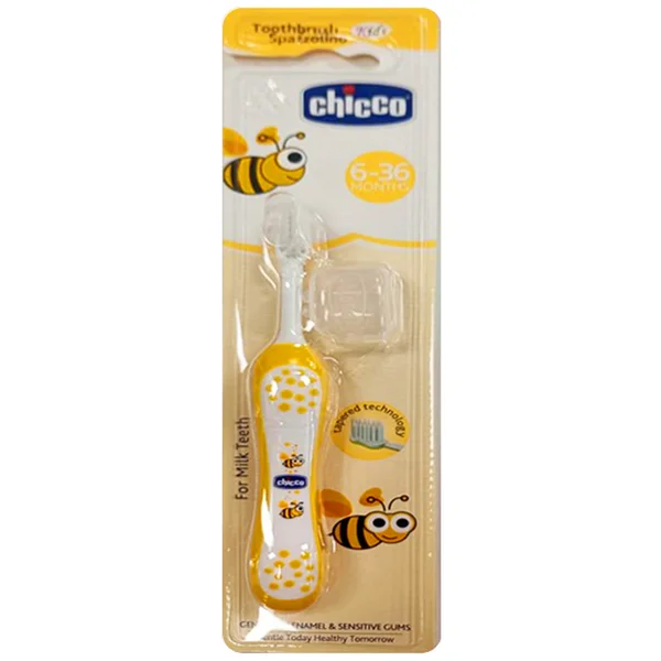 Chicco Extra Soft Toothbrush Yellow 6-36 Months, 1 Count, Pack of 1