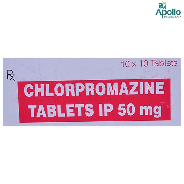 Chlorpromazine 50 mg Tablet 10's, Pack of 10 TABLETS