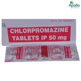 Chlorpromazine 50 mg Tablet 10's, Pack of 10 TABLETS