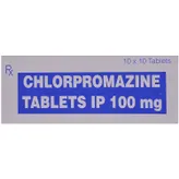 Chlorpromazine 100 Tablet 10's, Pack of 10 TABLETS