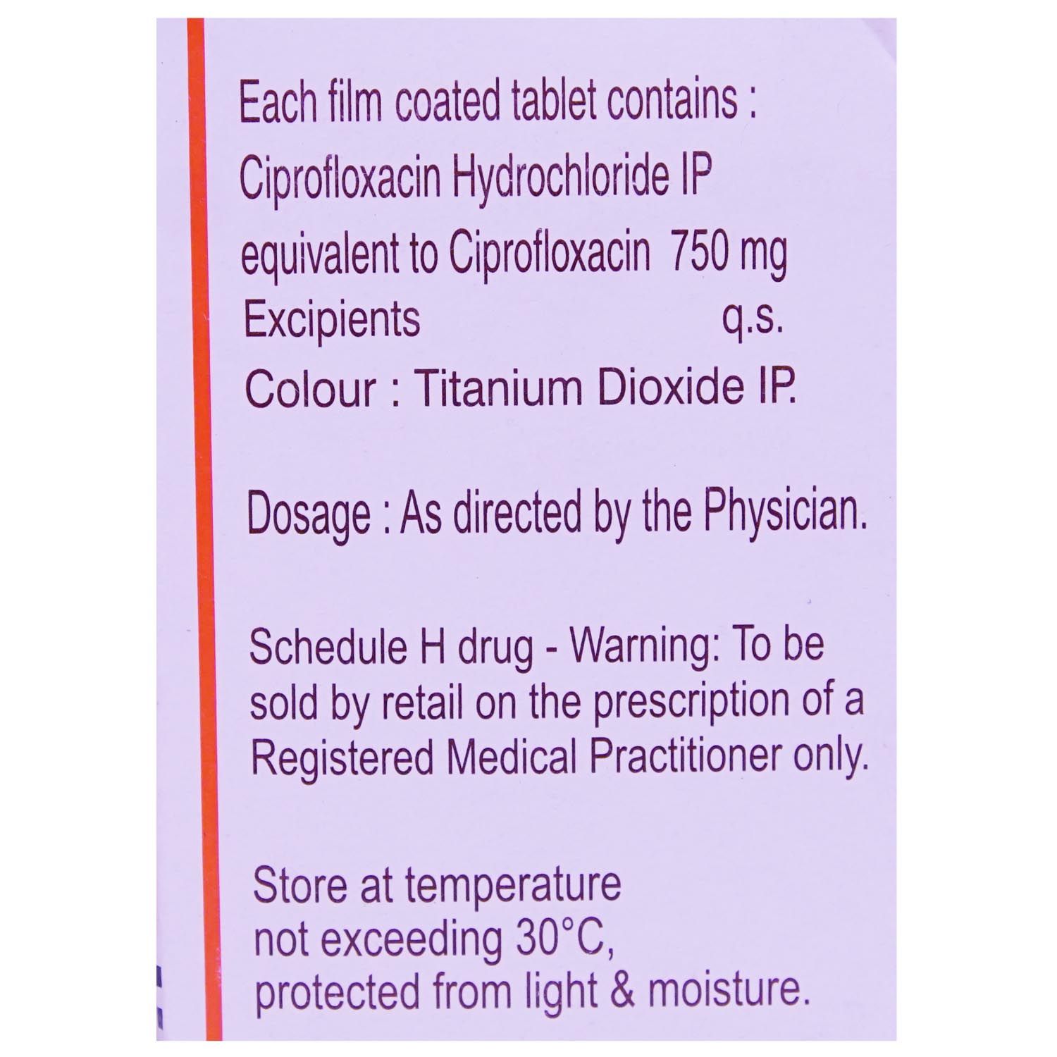 cipro 750 mg tablet