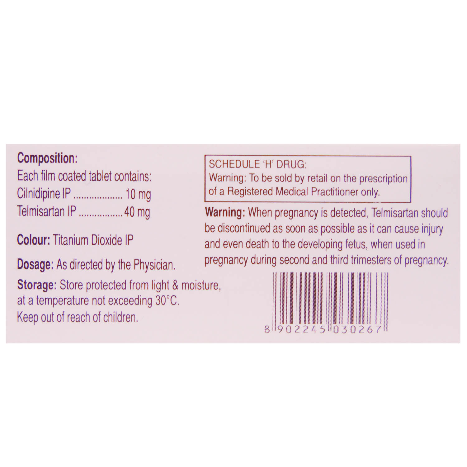 Cilacar T 10 mg/40 mg Tablet 10's, Pack of 10 TABLETS Cilacar T 10 mg/40 mg Tablet 10's, Pack of 10 TABLETS