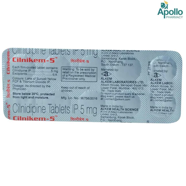 Cilnikem-5 Tablet 10's