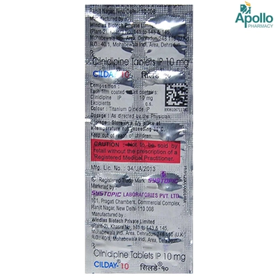 Cilday-10 Tablet 10's, Pack of 10 TABLETS