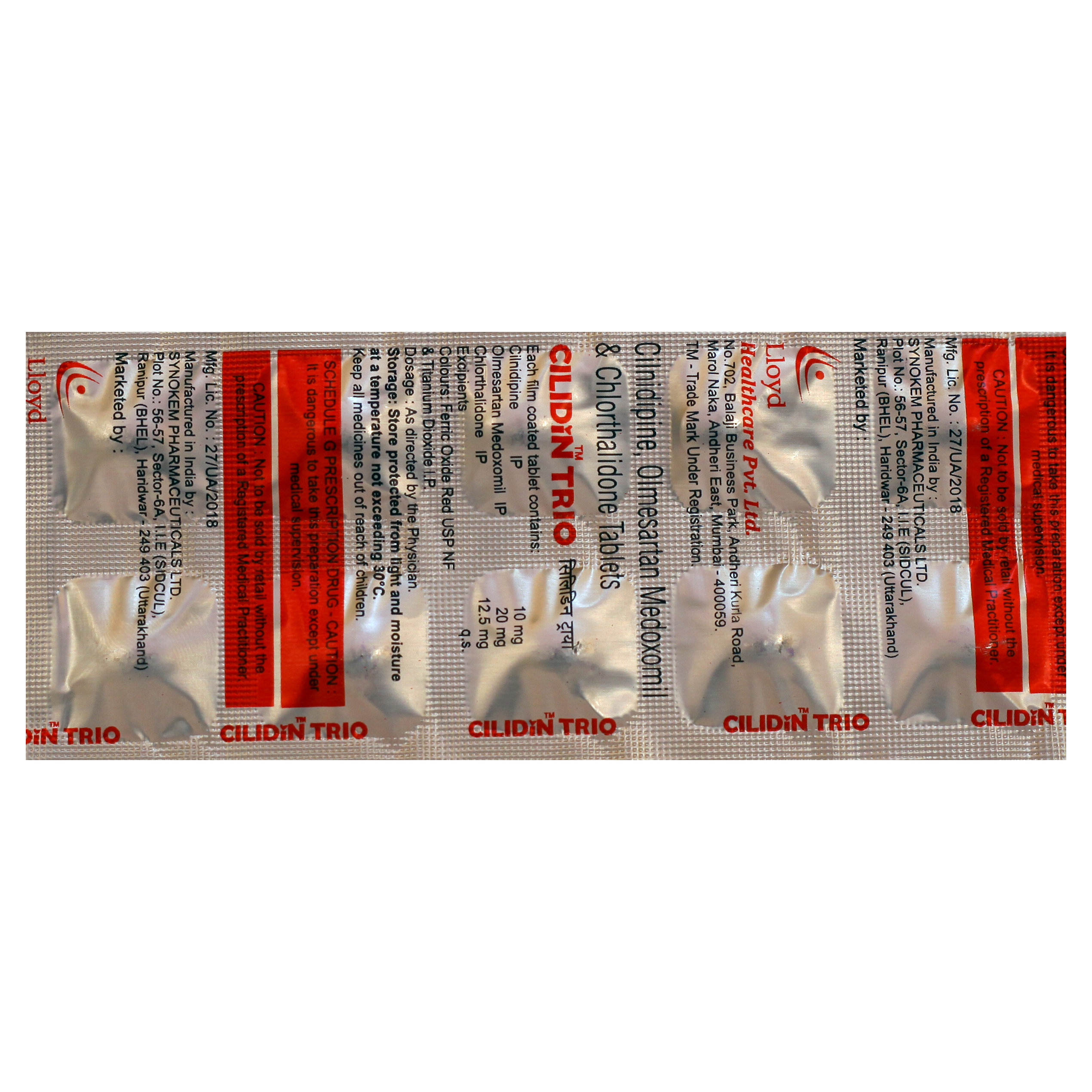 Cilidin Trio Tablet 10's, Pack of 10 TabletS Cilidin Trio Tablet 10's, Pack of 10 TabletS