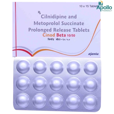 Cinod Beta 10/50 Tablet 15's, Pack of 15 TabletS