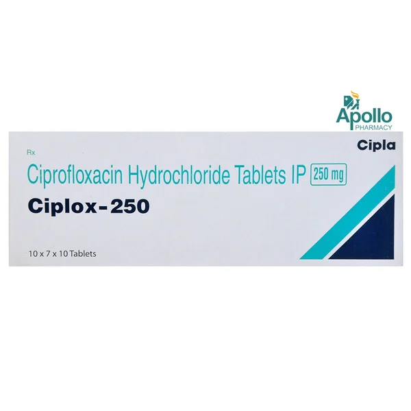 Ciplox-250 Tablet 10's, Pack of 10 TABLETS