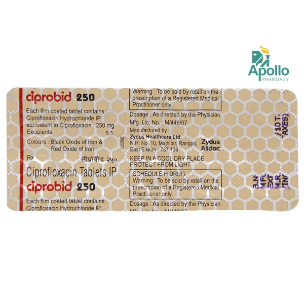 Ciprobid 250 Tablet 10's