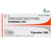 Ciprodac 500 Tablet 10's, Pack of 10 TABLETS
