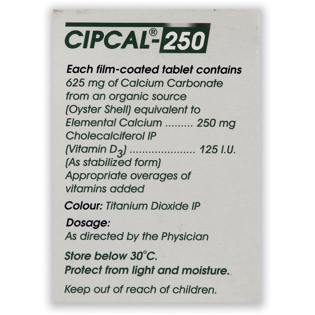 Cipcal 250 Tablet 30's, Pack of 30 Cipcal 250 Tablet 30's, Pack of 30