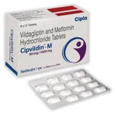 Cipvildin-M 50 mg/1000 mg Tablet 15's, Pack of 15 TabletS