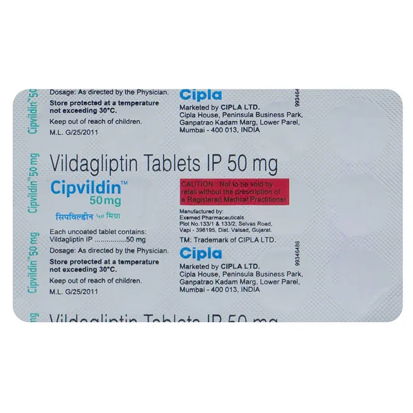 Cipvildin 50 mg Tablet 15's