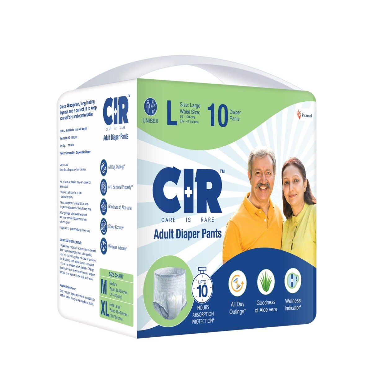 CIR Adult Diaper Pants Large, 10 Count, Pack of 1 CIR Adult Diaper Pants Large, 10 Count, Pack of 1
