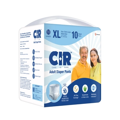 CIR वयस्क डायपर पैंट XL, 10 काउंट, 1 का पैक