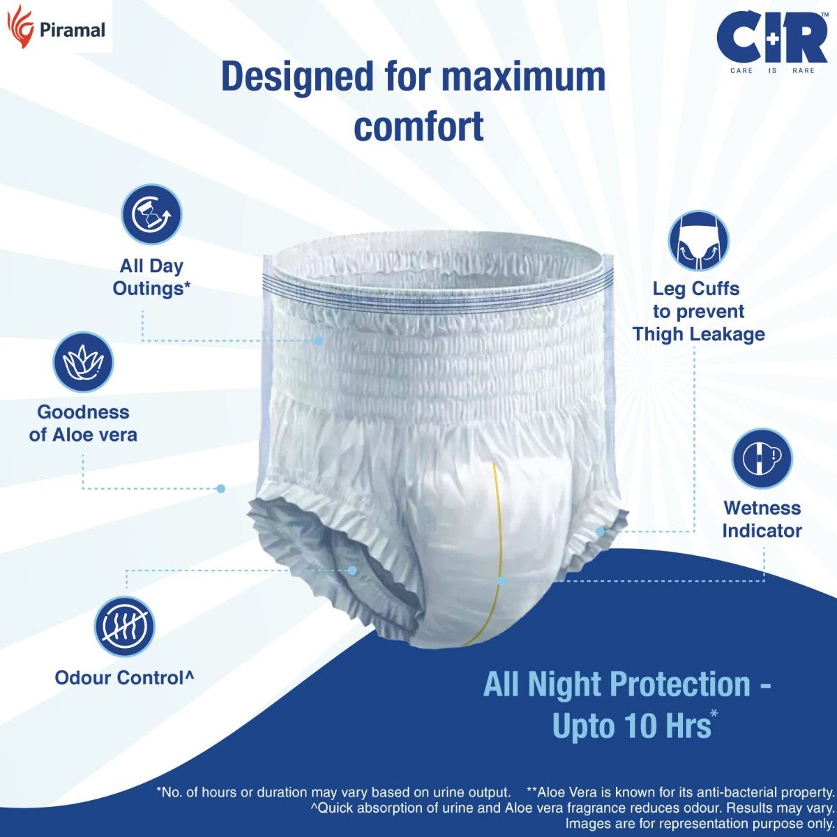 CIR Adult Diaper Pants XL, 10 Count, Pack of 1 CIR Adult Diaper Pants XL, 10 Count, Pack of 1