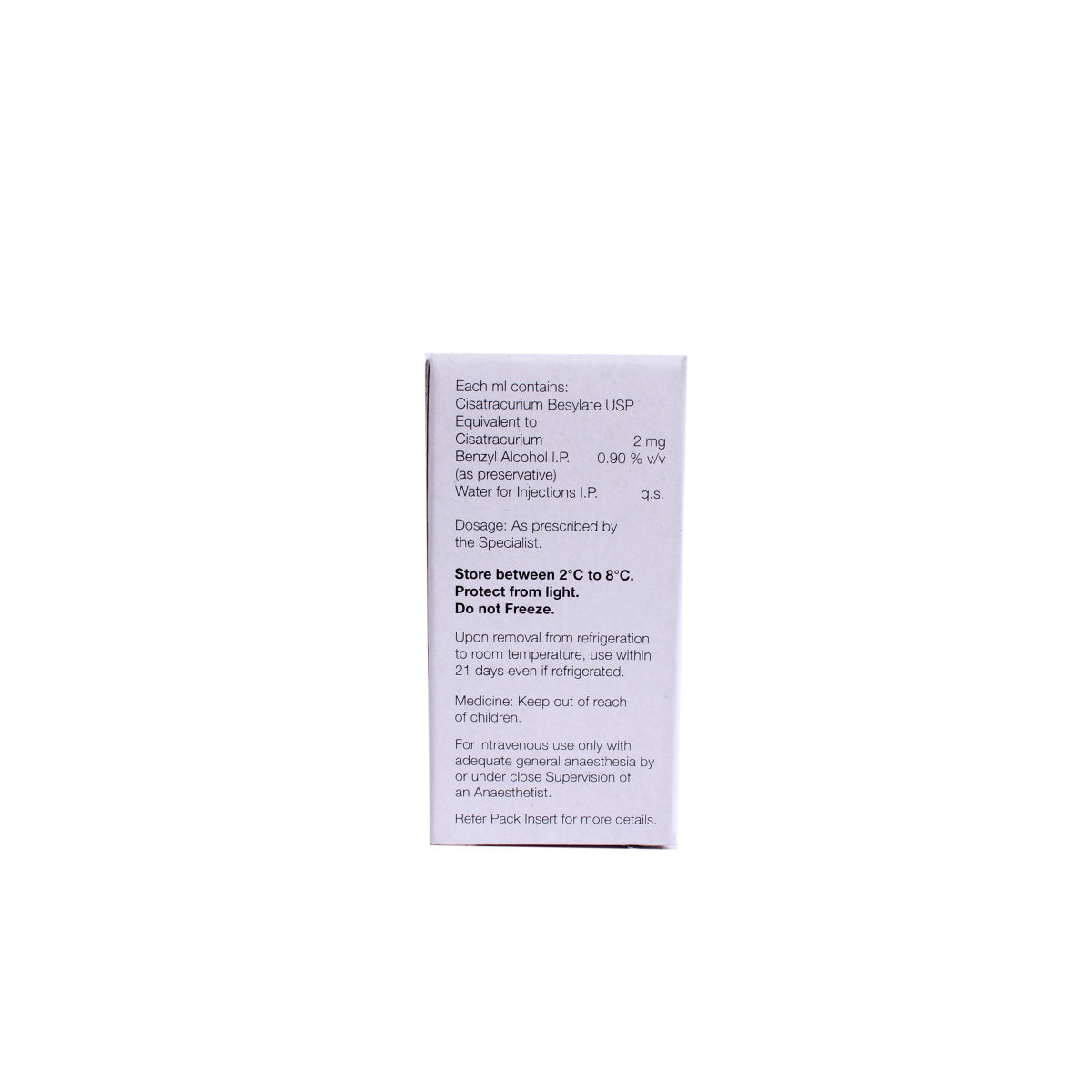 Cisblok 20mg Injection 10ml, Pack of 1 Injection