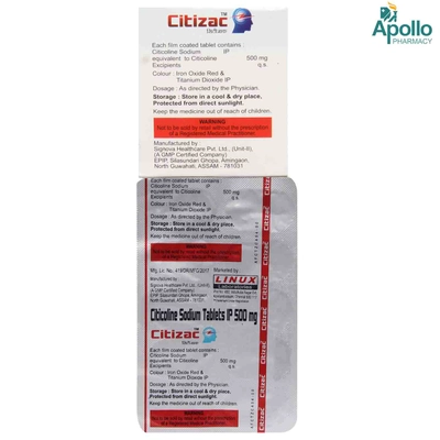 Citizac Tablet 10's, Pack of 10 TabletS