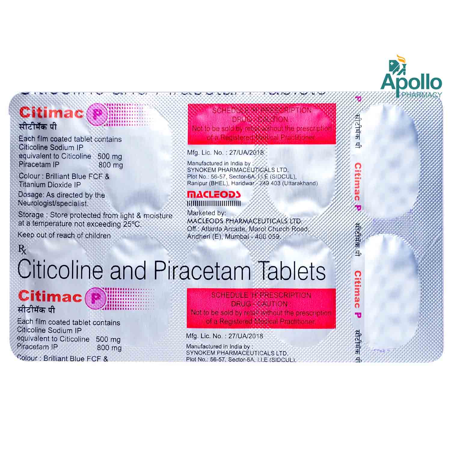 Citimac P Tablet 10's, Pack of 10 TABLETS Citimac P Tablet 10's, Pack of 10 TABLETS