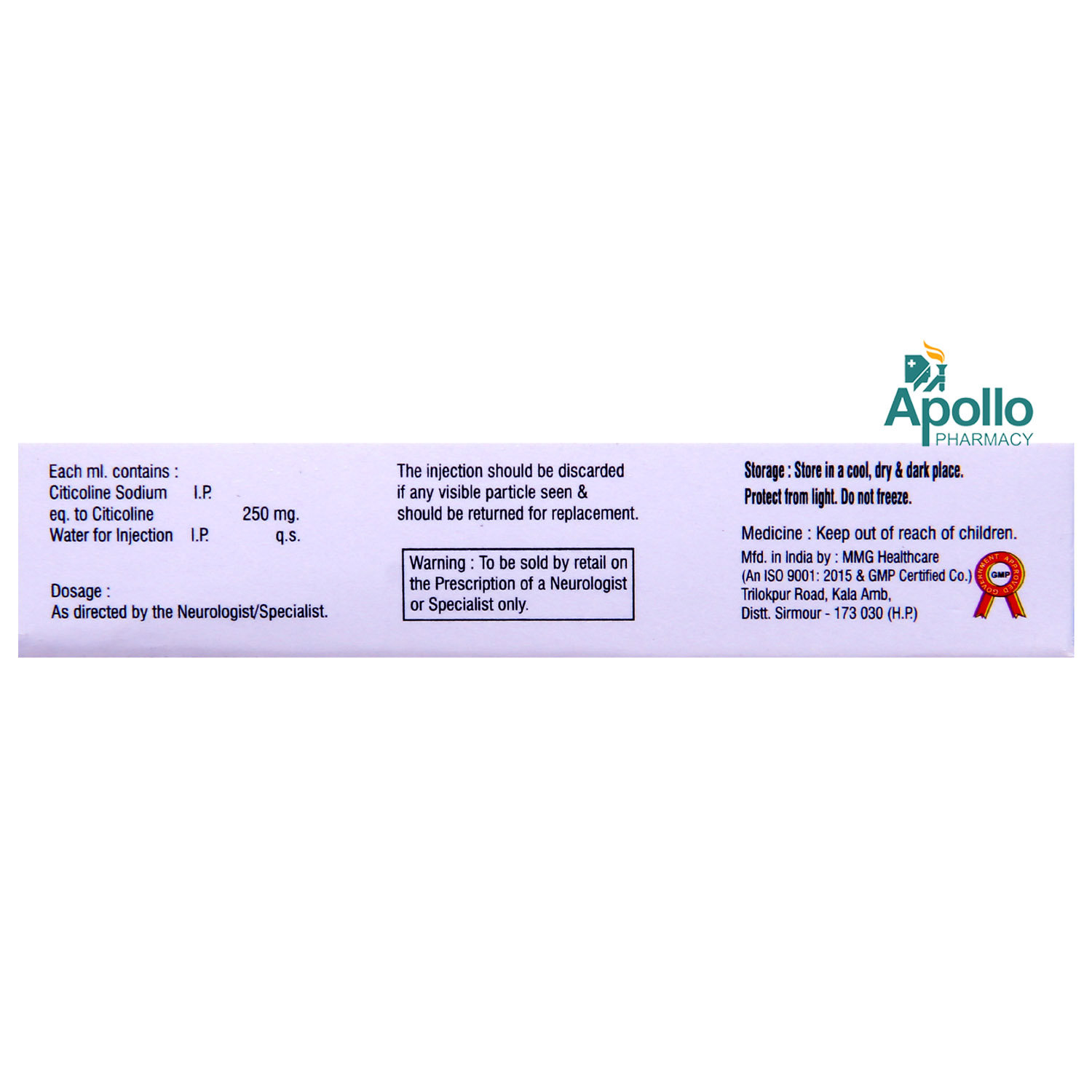 Citilite-500mg Injection 2ml, Pack of 1 Injection Citilite-500mg Injection 2ml, Pack of 1 Injection