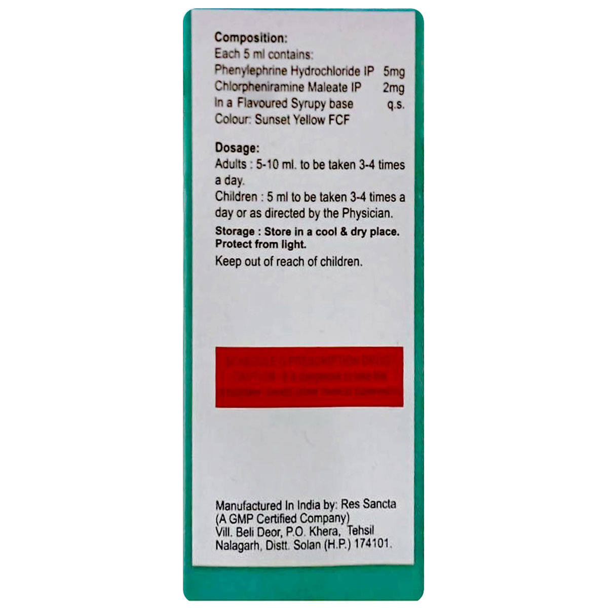 Ciz Cold Syrup 60 ml, Pack of 1 Ciz Cold Syrup 60 ml, Pack of 1