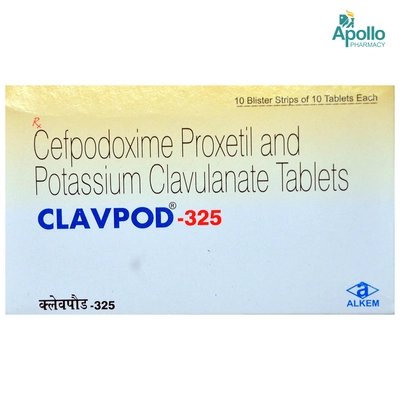 Clavpod-325 Tablet 10's, Pack of 10 TabletS