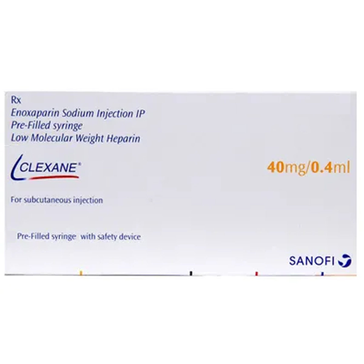 Clexane 40 mg Injection 0.4 ml, Pack of 1 INJECTION Clexane 40 mg Injection 0.4 ml, Pack of 1 INJECTION
