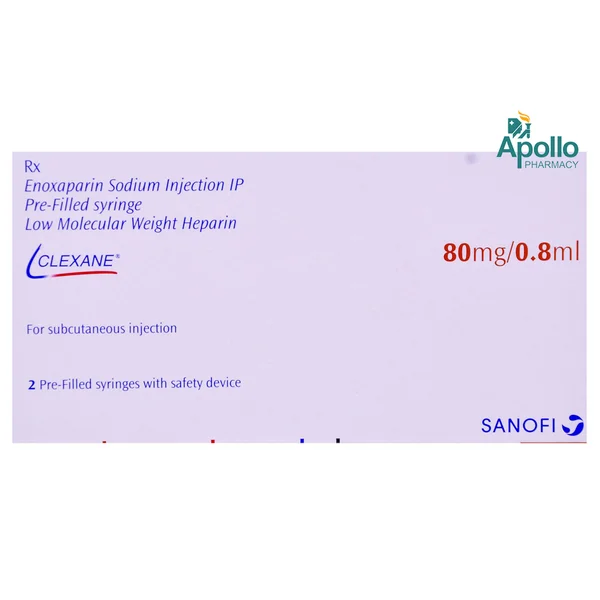 Clexane 80 mg Injection 0.8 ml, Pack of 1 INJECTION