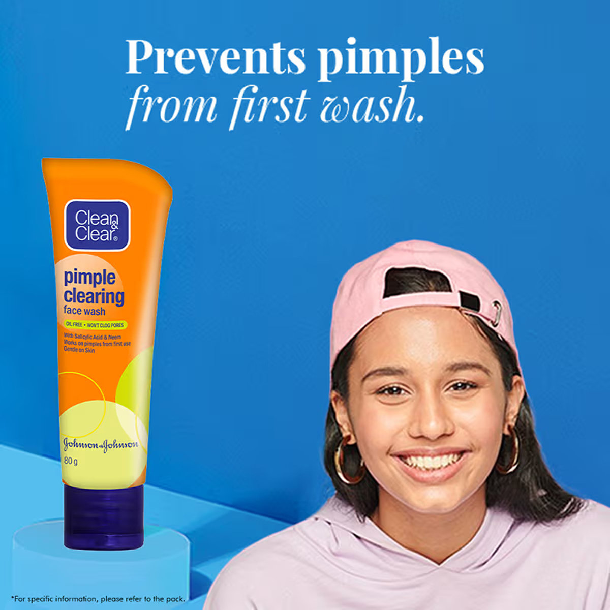 Clean & Clear Pimple Clearing Face Wash 80 gm | Neem & Salicylic Acid | Reduces & Prevents Pimple Within 7 Days | For Pimple Prone Skin, Pack of 1 Clean & Clear Pimple Clearing Face Wash 80 gm | Neem & Salicylic Acid | Reduces & Prevents Pimple Within 7 Days | For Pimple Prone Skin, Pack of 1