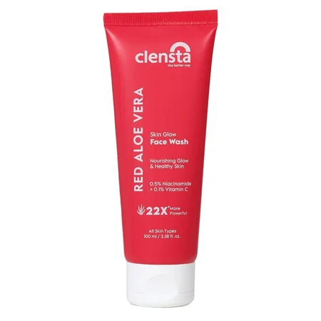 Clensta Red Aloe Vera Skin Glow Face Wash, 100 ml