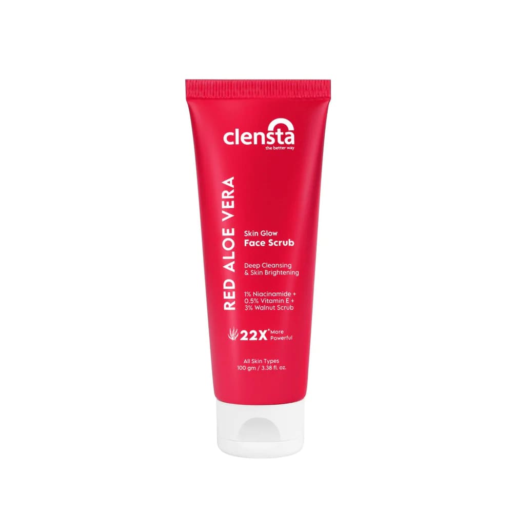 Buy Clensta Red Aloe Vera Skin Glow Face Scrub 100 Gm 19 Minutes