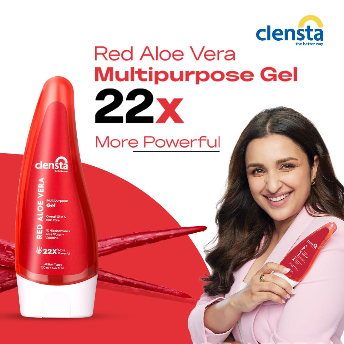 Clensta Red Aloe Vera Multi Purpose Gel, 130 ml, Pack of 1 Clensta Red Aloe Vera Multi Purpose Gel, 130 ml, Pack of 1